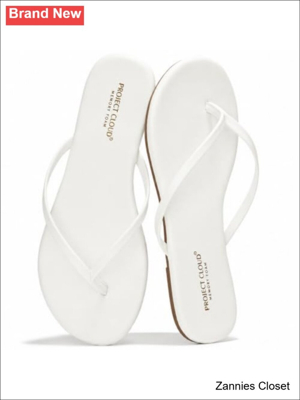 ✨ Project Cloud Womens Faux Leather Slip On Flip Flop Sandals
